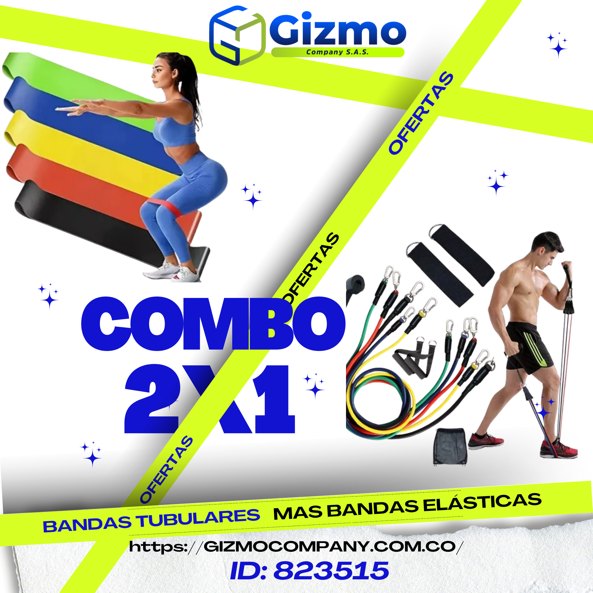 Combo Bandas Tubulares+ Bandas Elásticas